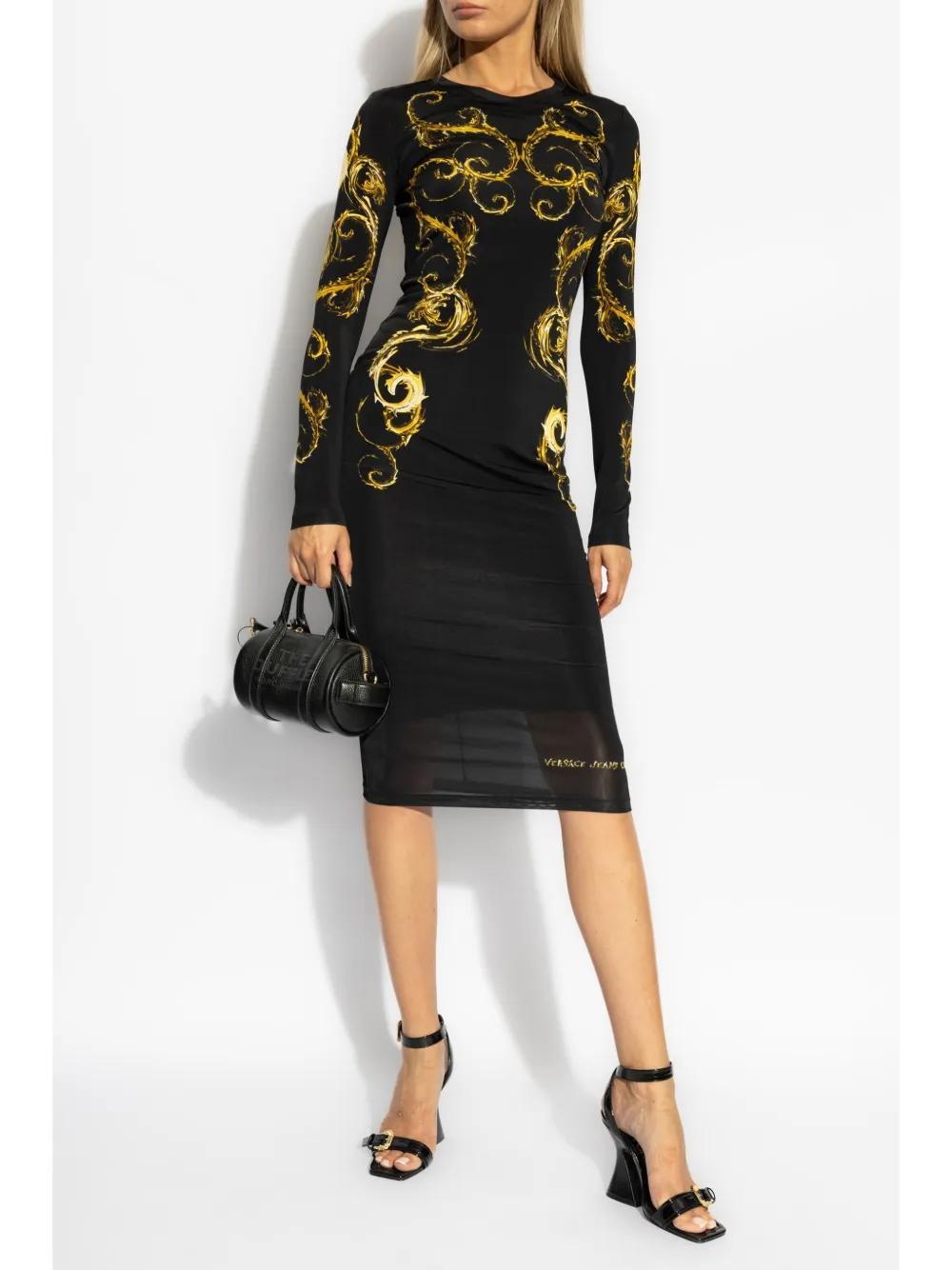 Watercolour Couture-print midi dress Product Image
