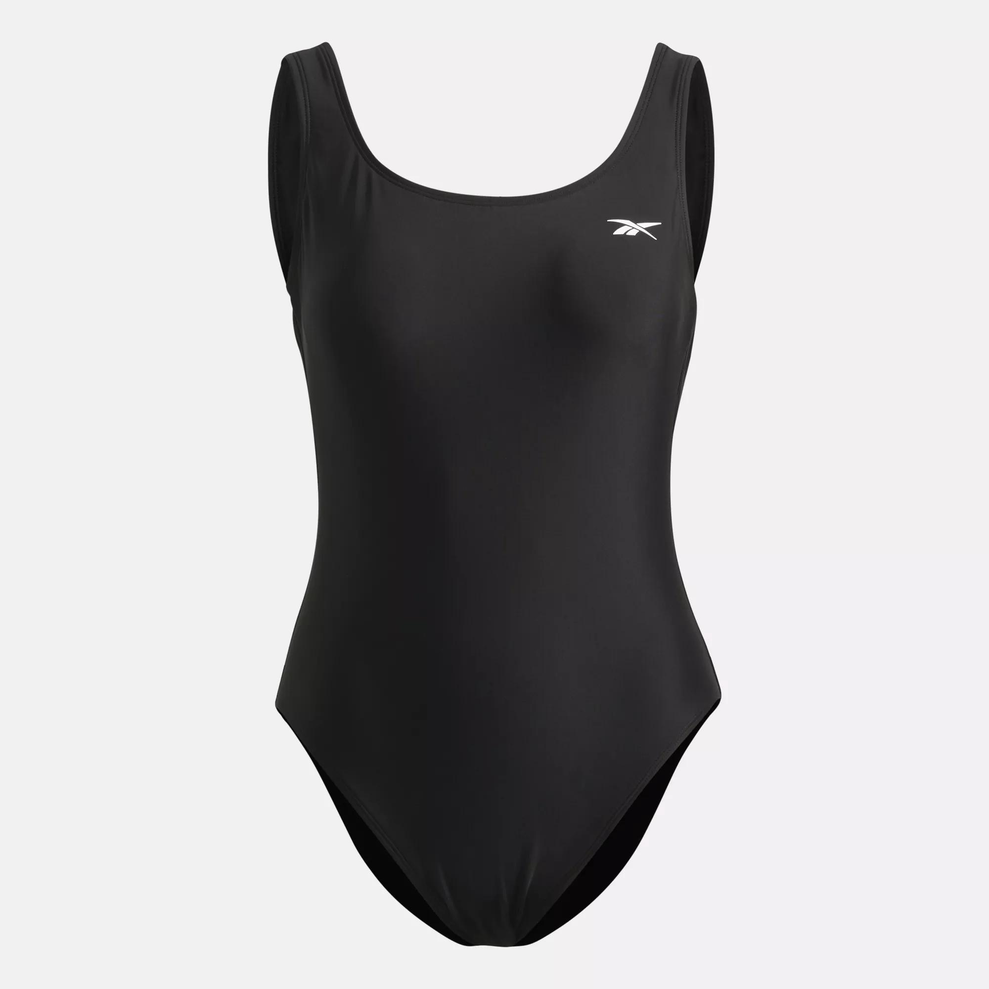 Women's Basic One-Piece Swimsuit with Low Scoop Back Female Product Image