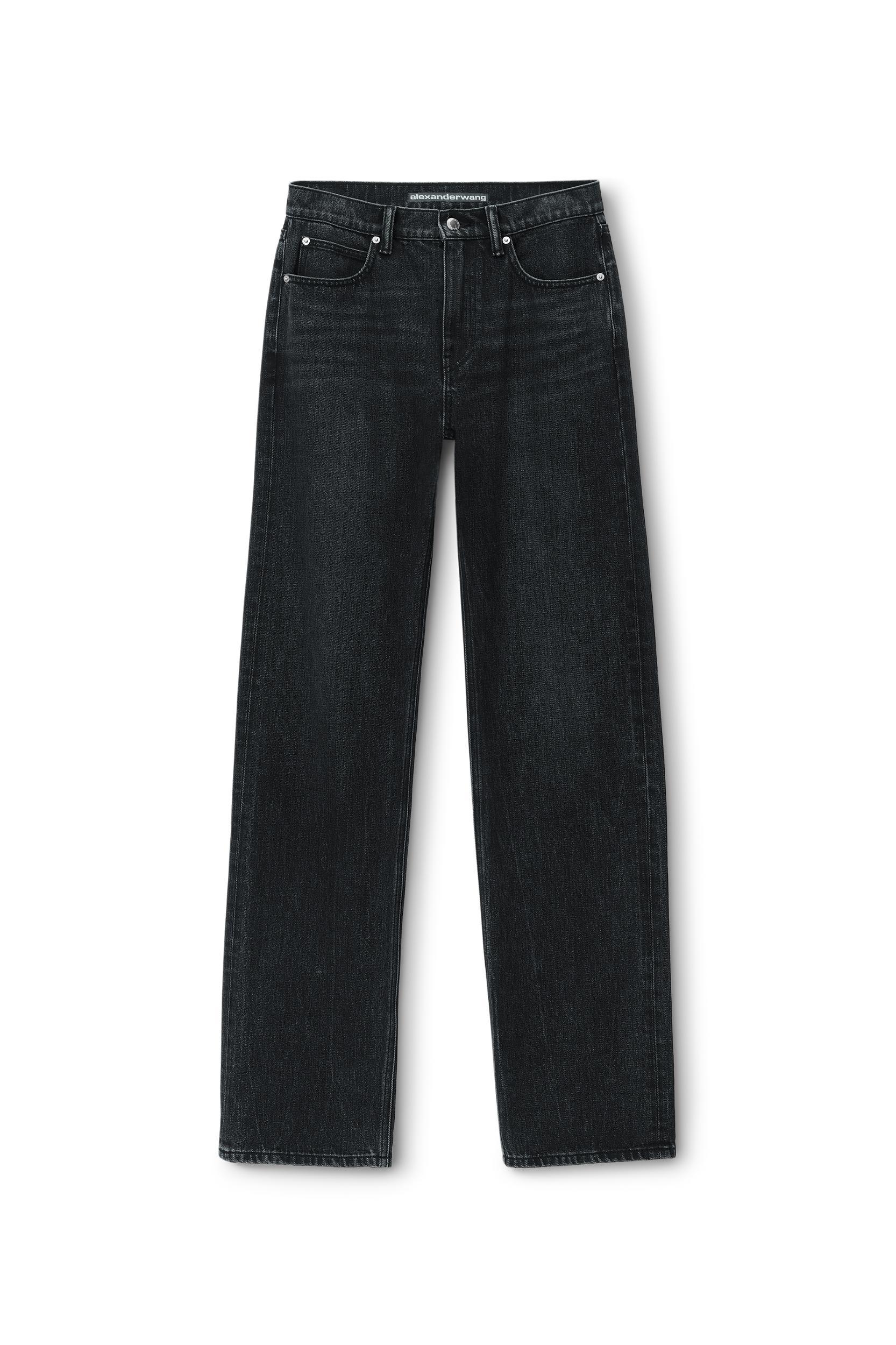 Ez Mid Rise Jeans With Logo Pocket Product Image