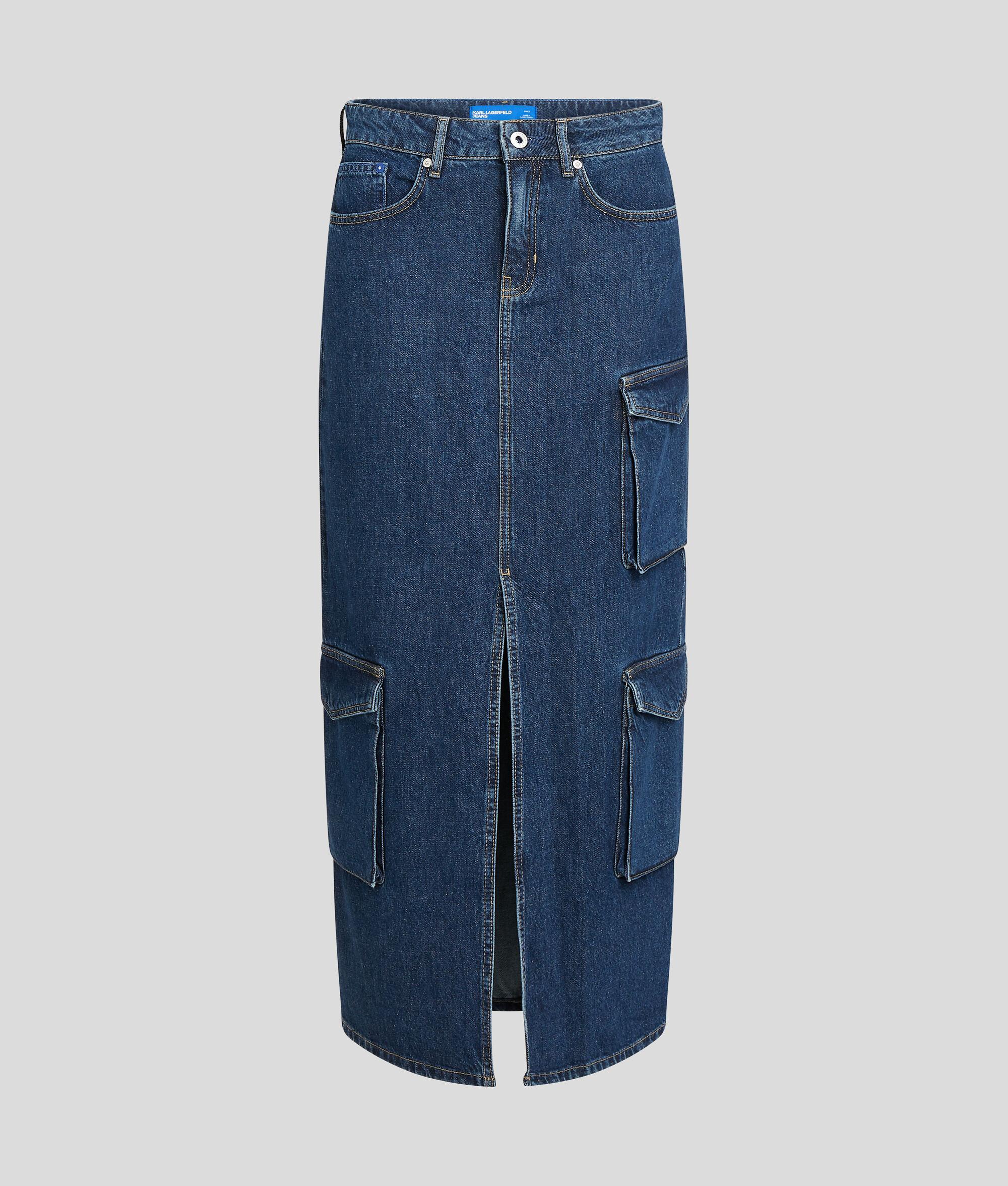 UTILITY DENIM MAXI SKIRT Product Image