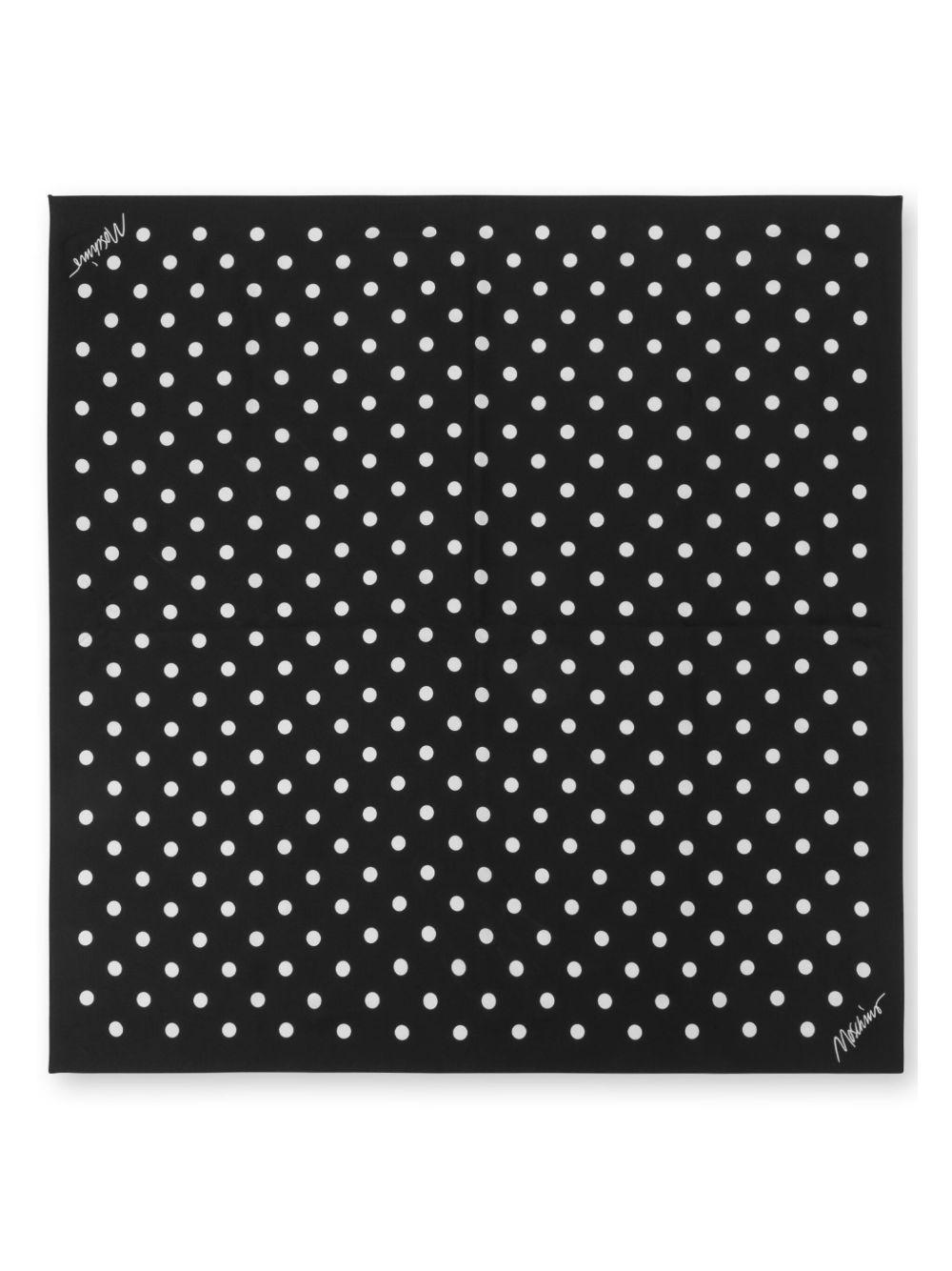 polka-dot silk scarf Product Image