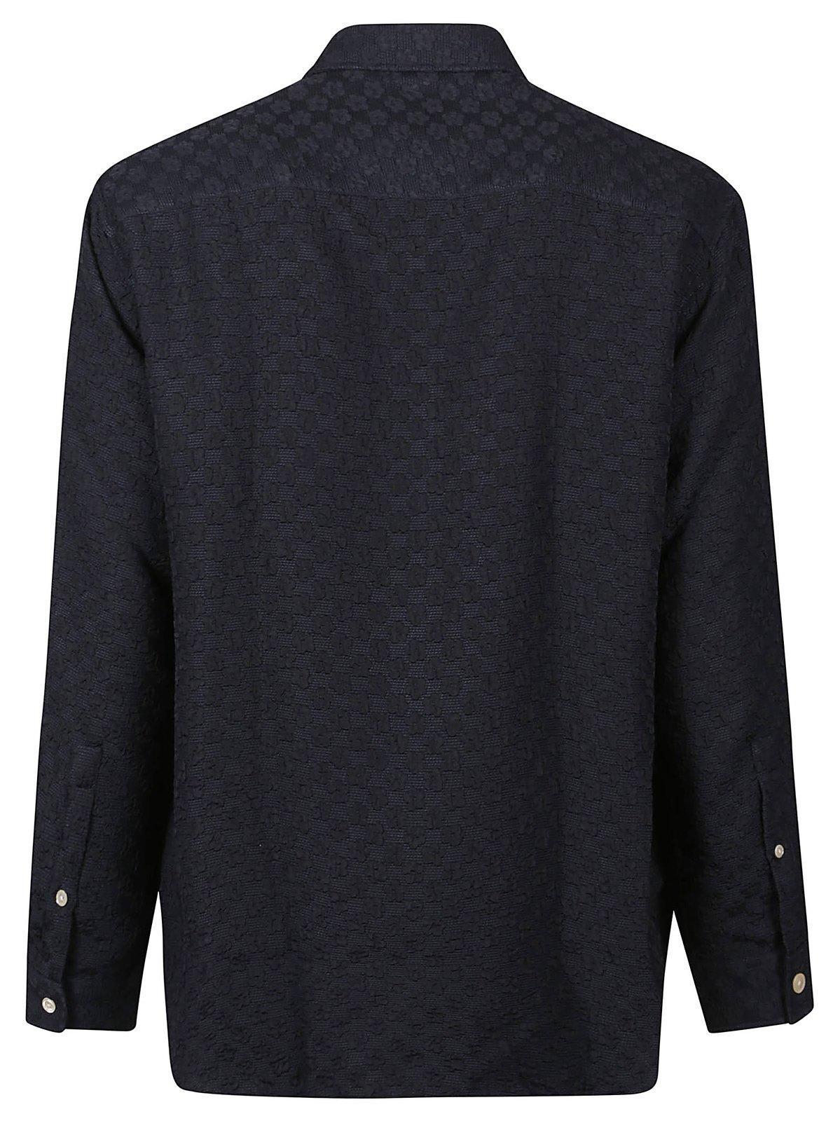 SUNFLOWER Jacquard Studio Shirt In Blue Product Image