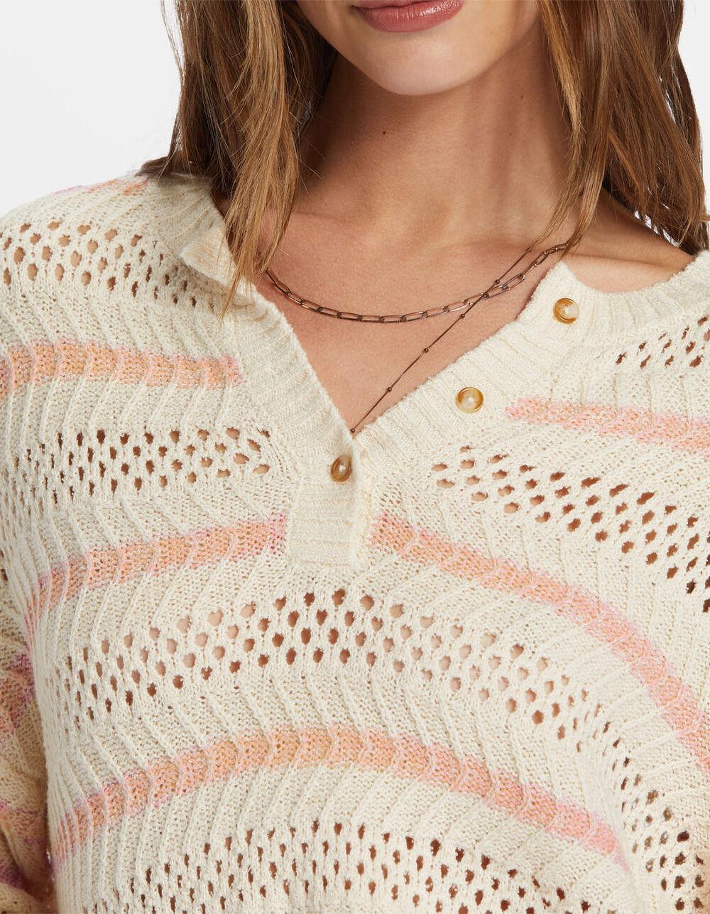BILLABONG Mia Womens Boxy Sweater - WHITE COMBO Product Image