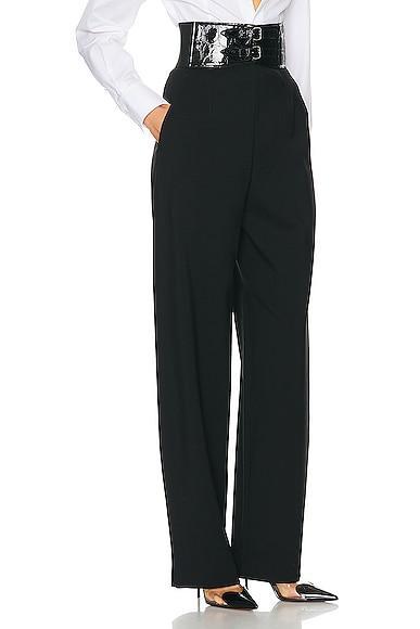 ALAÏA Belted Pants In Noir Product Image