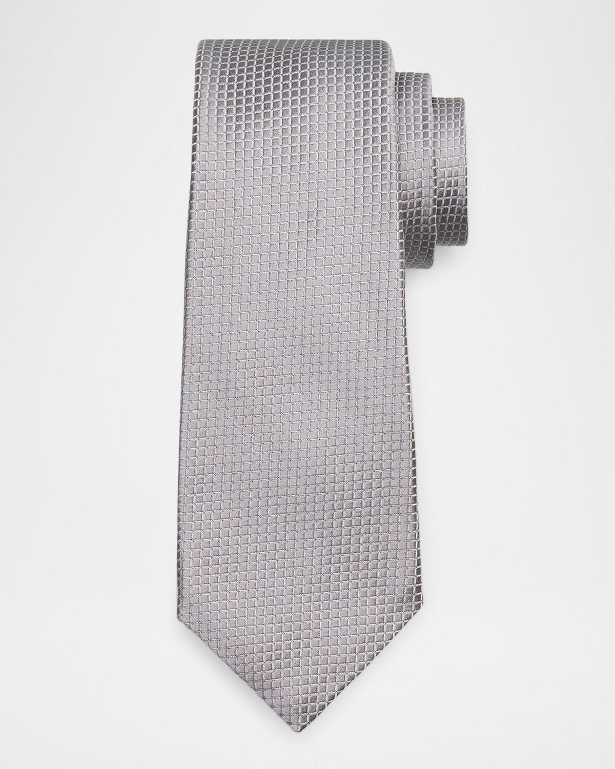 Mens Textured Neat Silk Tie Product Image