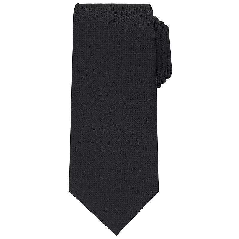 Men's Bespoke Solid Sateen Tie, Black Sateen Product Image