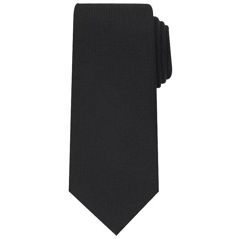 Men's Bespoke Solid Sateen Tie, Black Sateen Product Image
