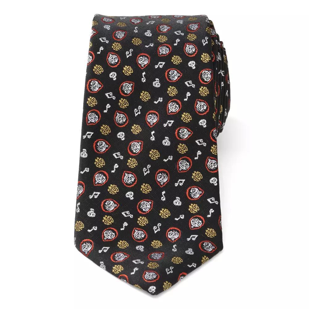 Disney's Pattern Men's Tie, Mickey Dot Black Product Image