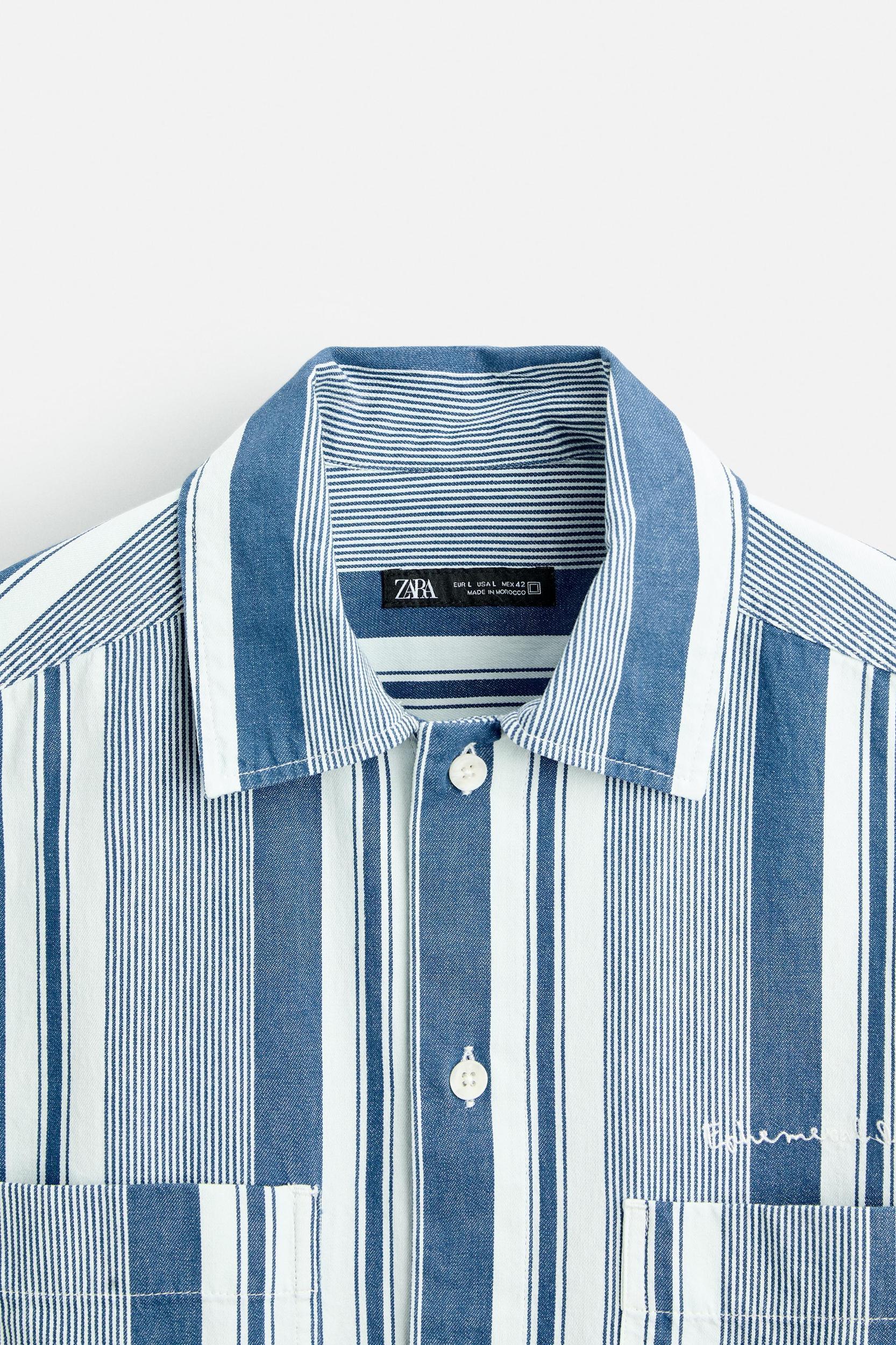 TEXTURED STRIPED SHIRT Product Image