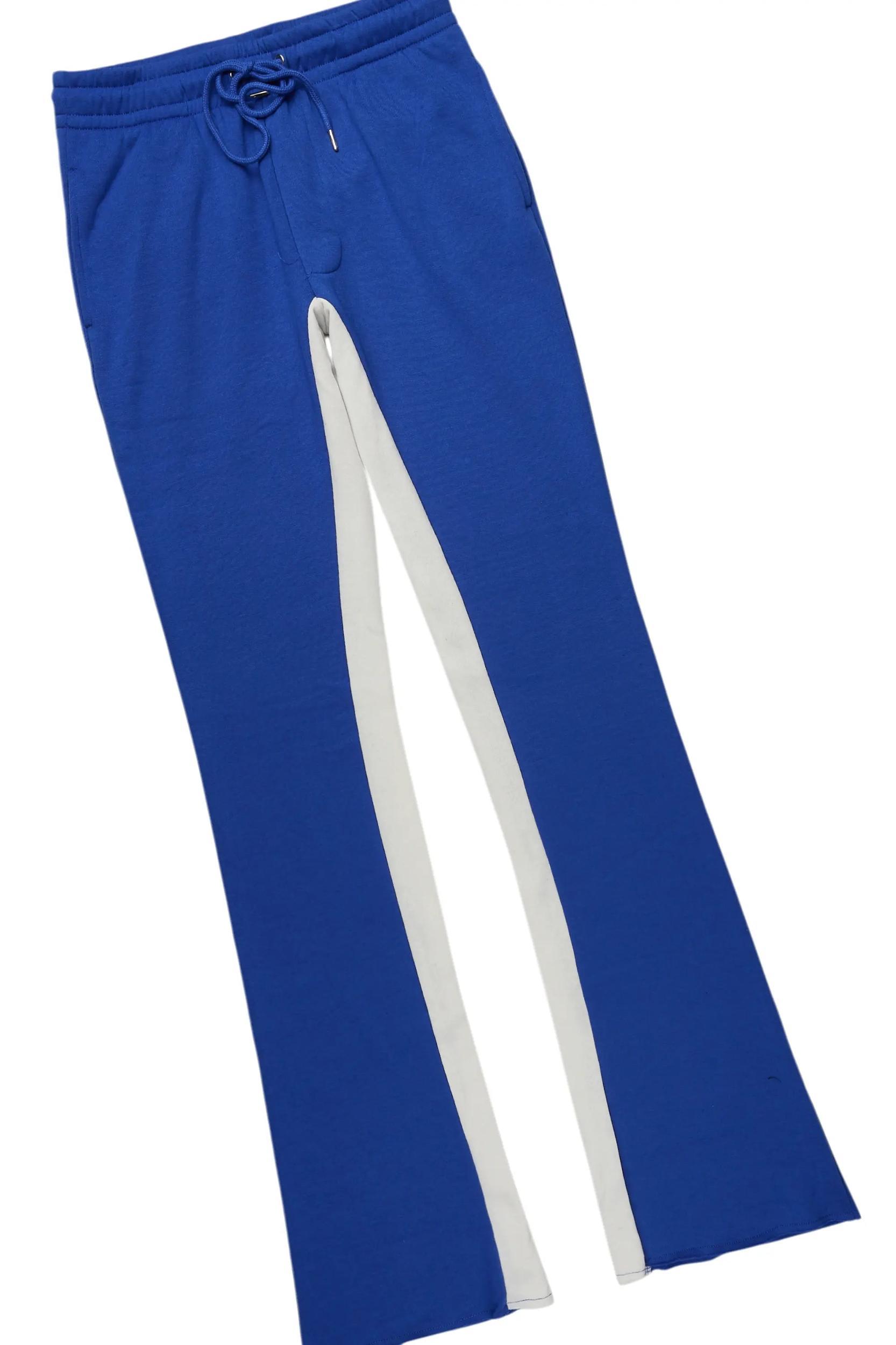 Basic Royal Blue Hoodie/Baggy Track Pant Set Male Product Image