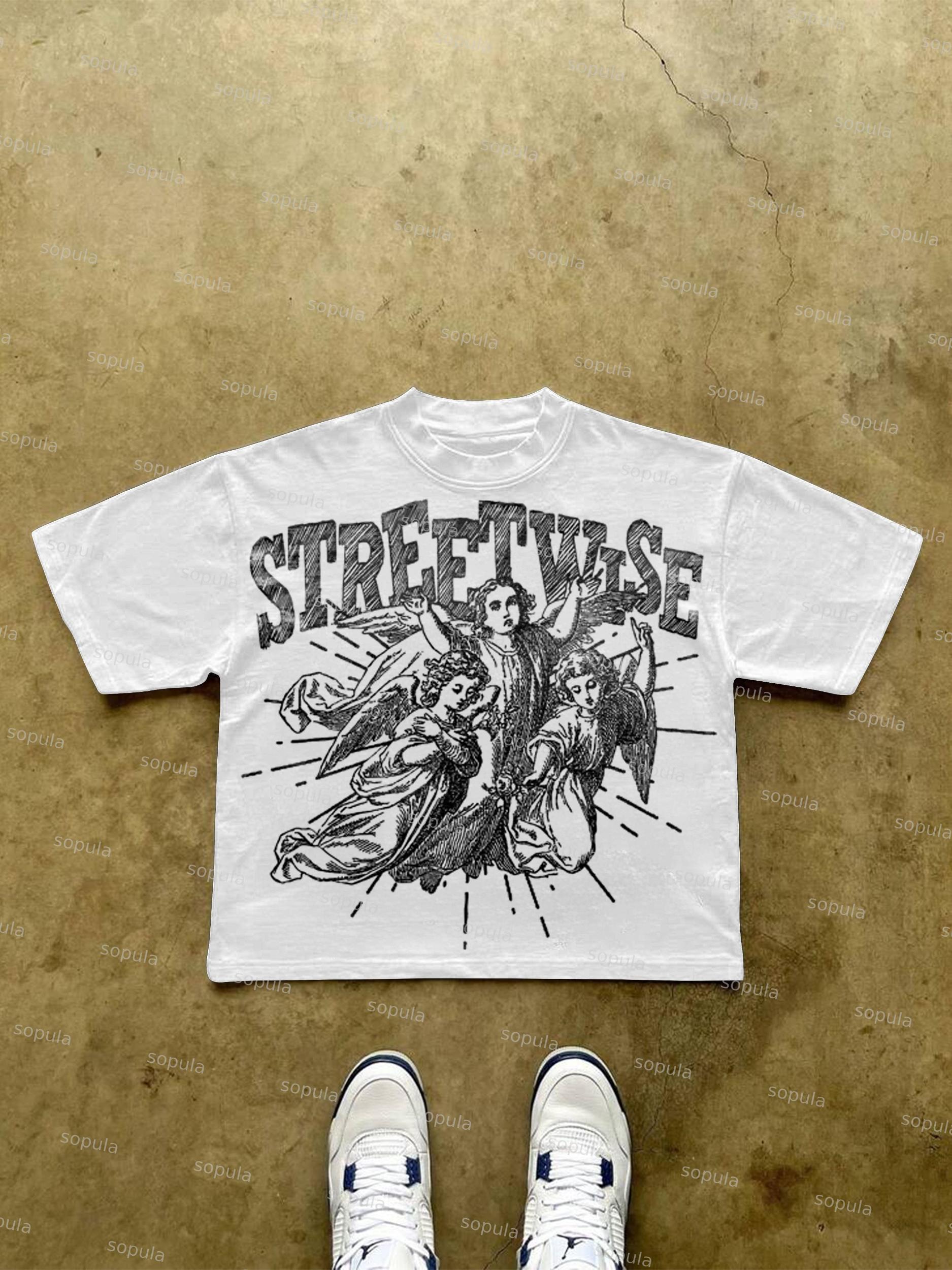 Sopula May You Know The World Draft Sketch Style Cotton Cropped T-Shirts Product Image