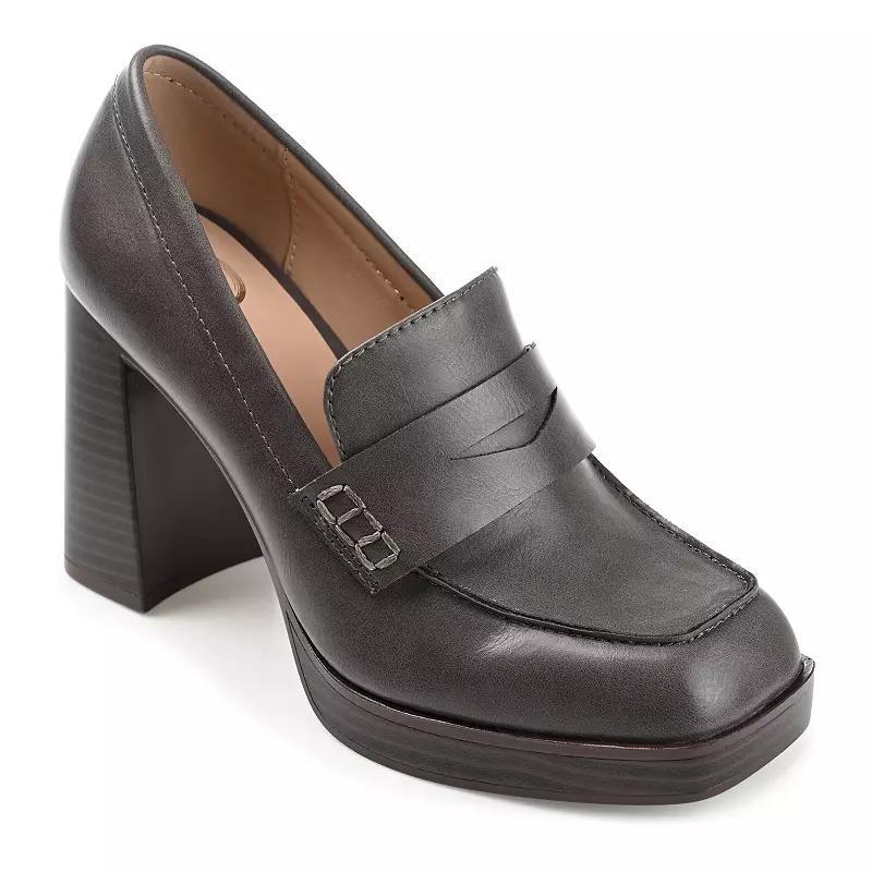 Journee Ezzey Womens Heeled Loafers Product Image