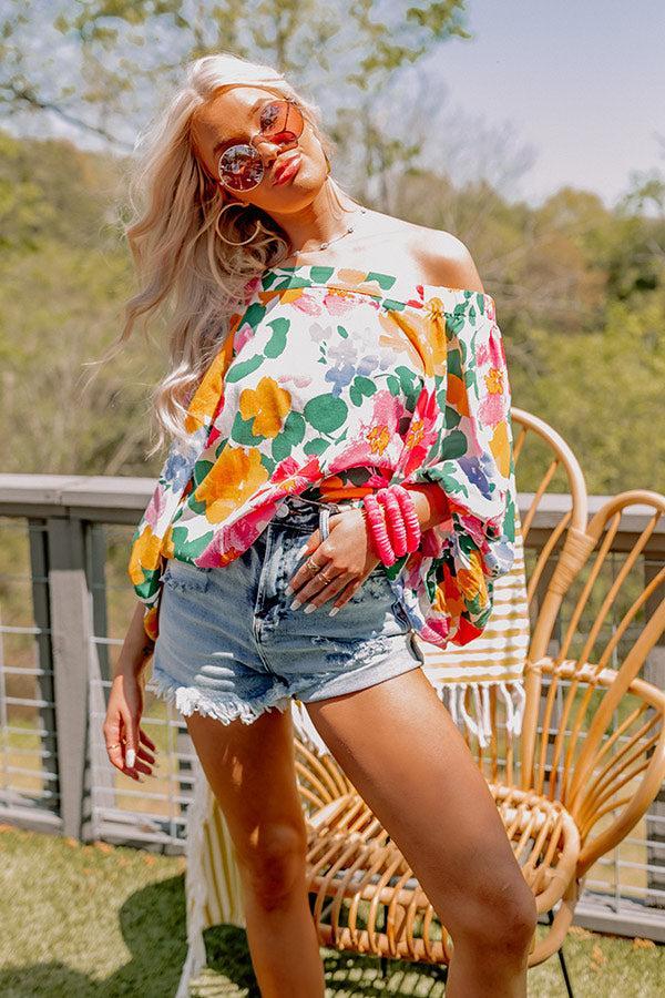 Gramercy Garden Off Shoulder Top in Pink Product Image