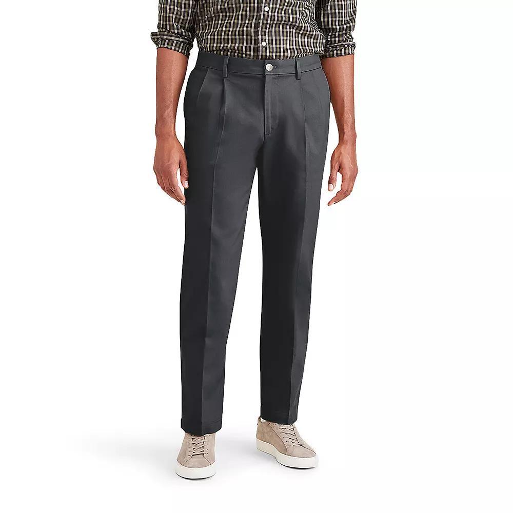 Men's Dockers Signature Iron Free Stain Defender Classic-Fit Khaki Pleated Pants, Size: 42X30, Grey Heather Product Image