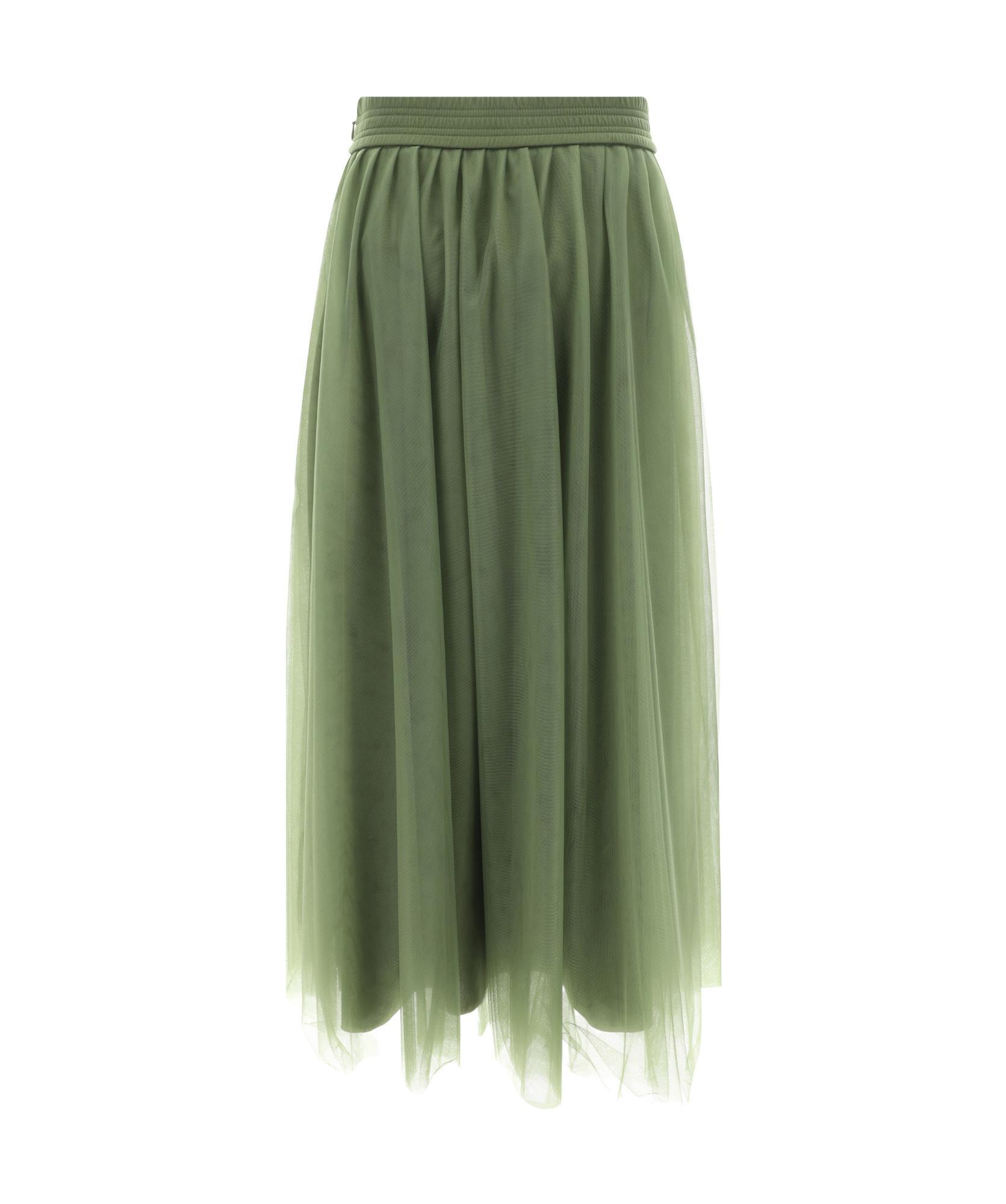FABIANA FILIPPI High-waisted Tulle Skirt In Green Product Image