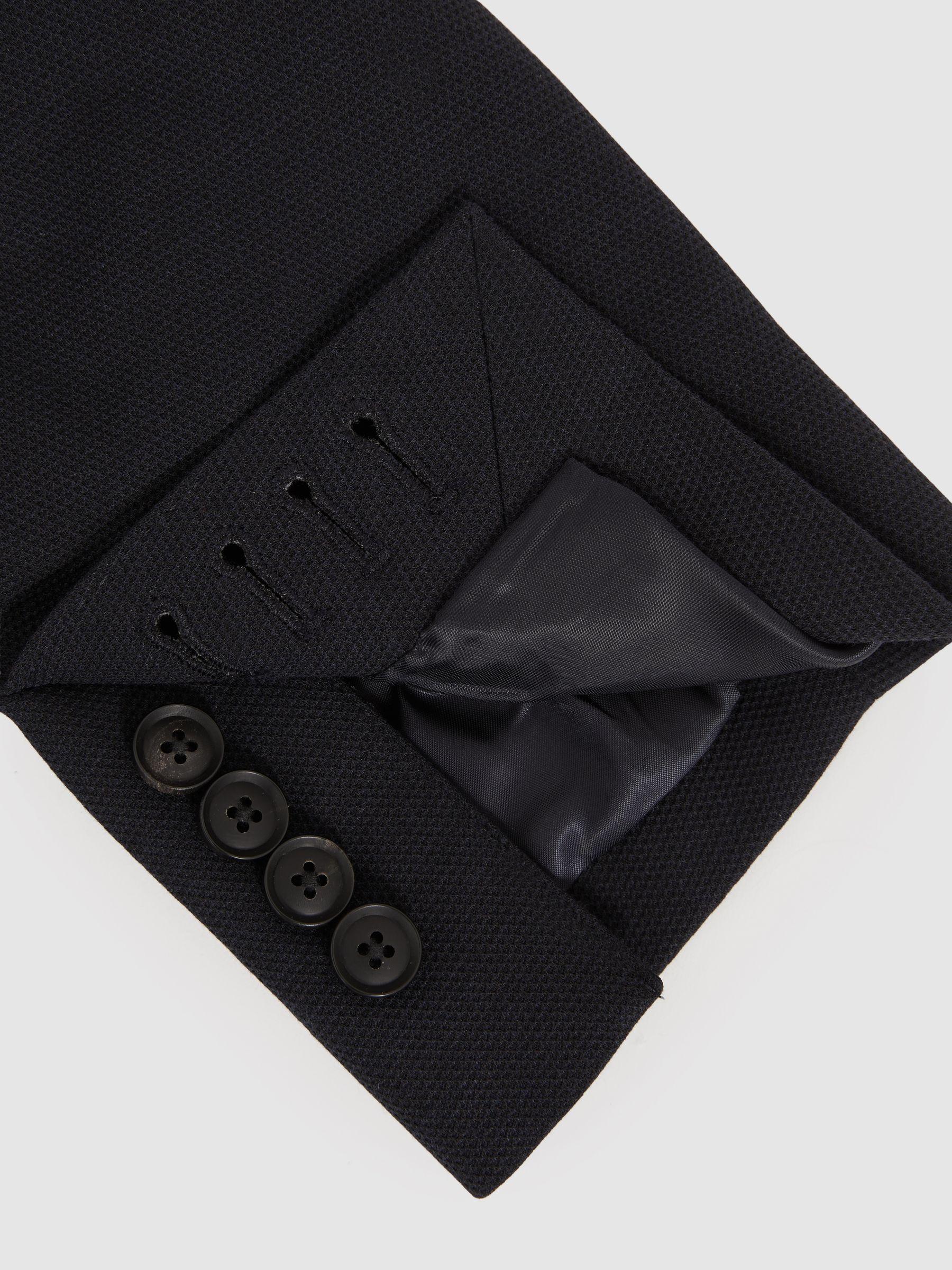 Slim-Fit Single-Breasted Jersey Suit Blazer in Navy Product Image