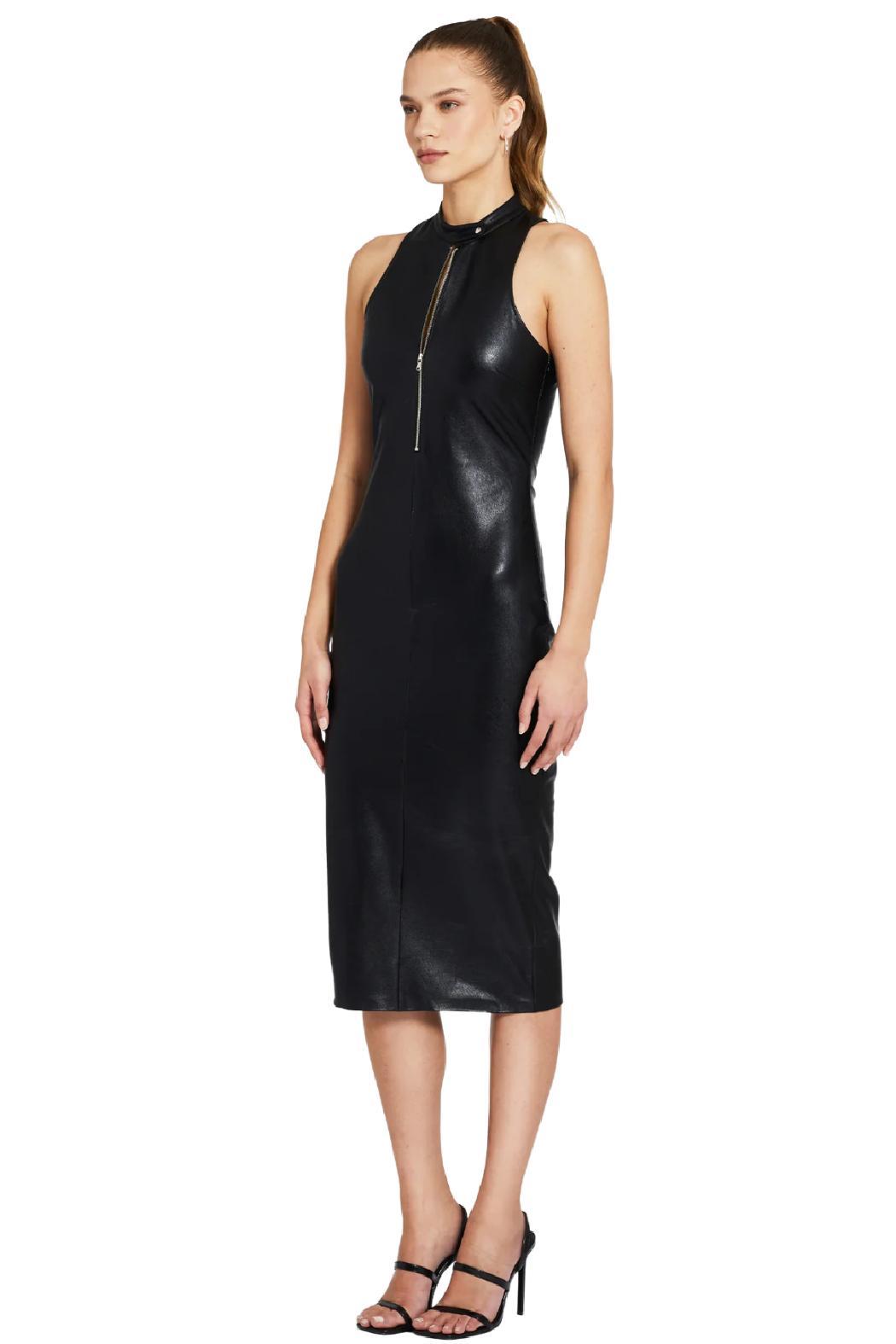 Declan Dress In Faux Leather Product Image