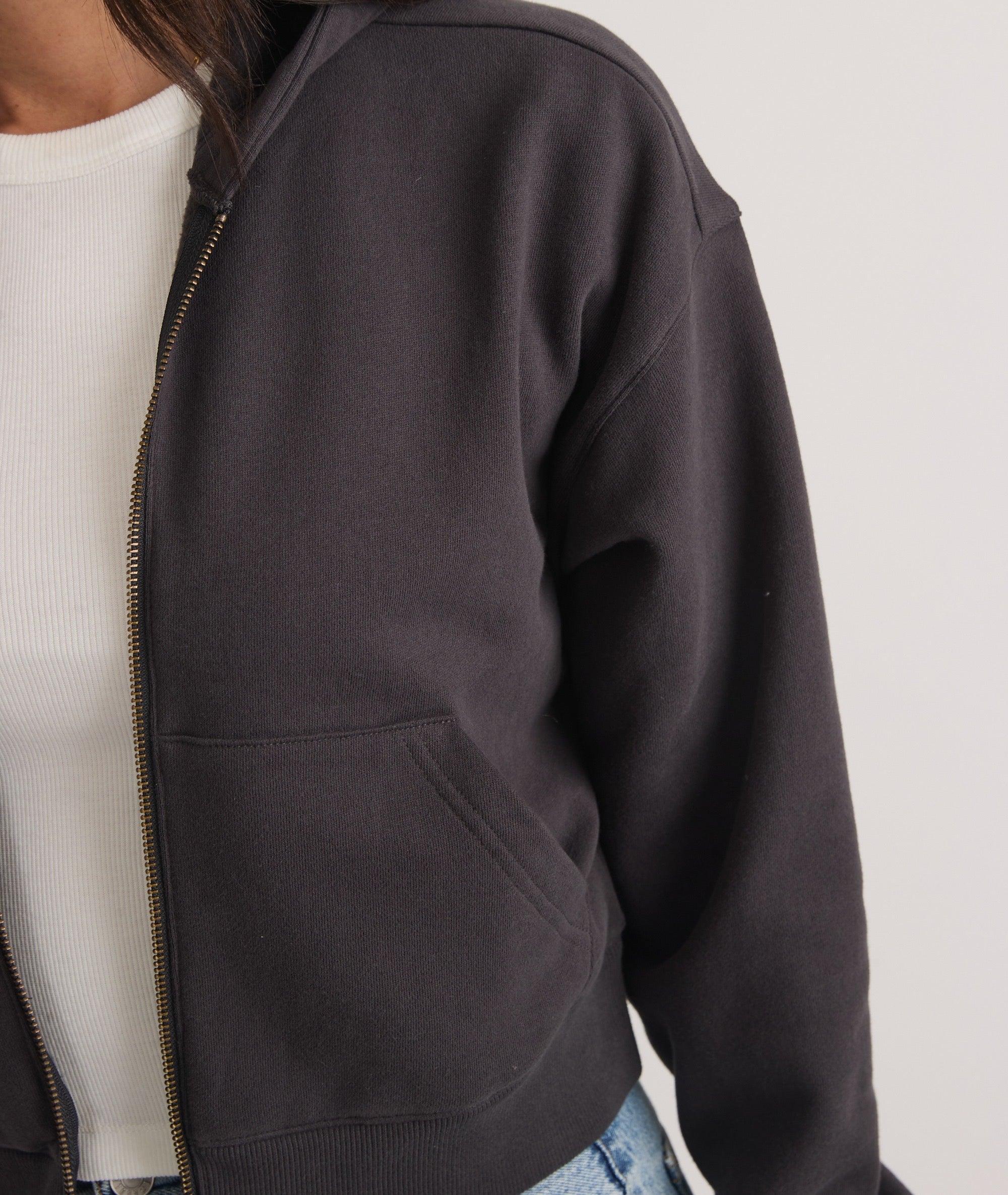 Anytime Cropped Full Zip Sweatshirt Product Image