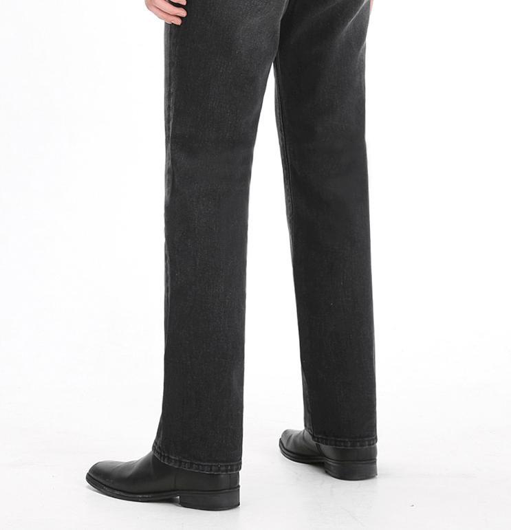RT No. 3155 WASHED BLACK WIDE STRAIGHT PANTS Product Image