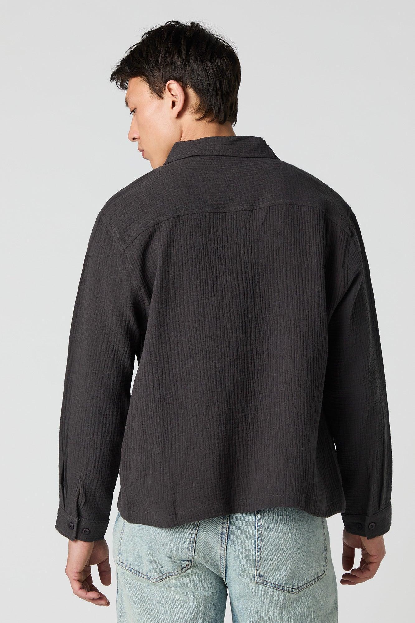 Collared Button-Up Top Male Product Image