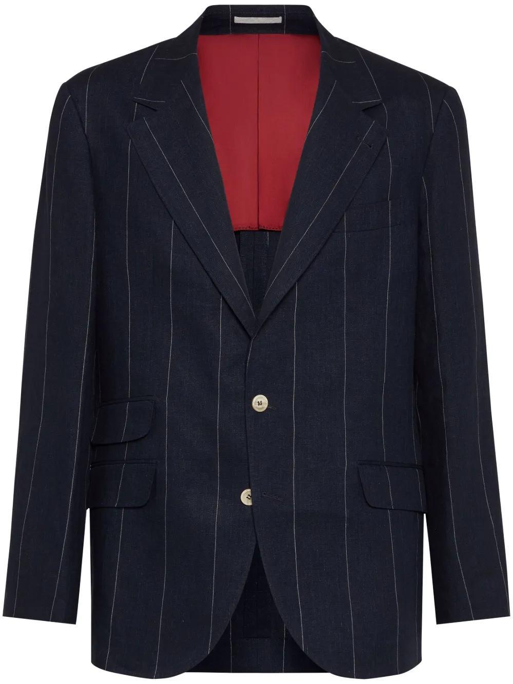 BRUNELLO CUCINELLI Single-breasted Blazer In Blue Product Image