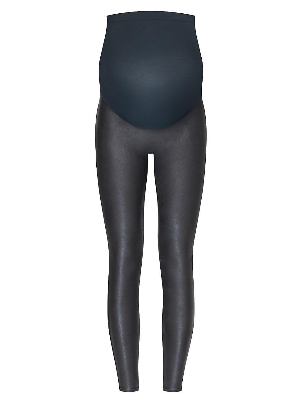 Spanx Mama faux leather high waist sculpting leggings Product Image
