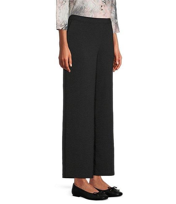 Allison Daley Petite Black Pull-On Straight Leg Soft Pants Product Image