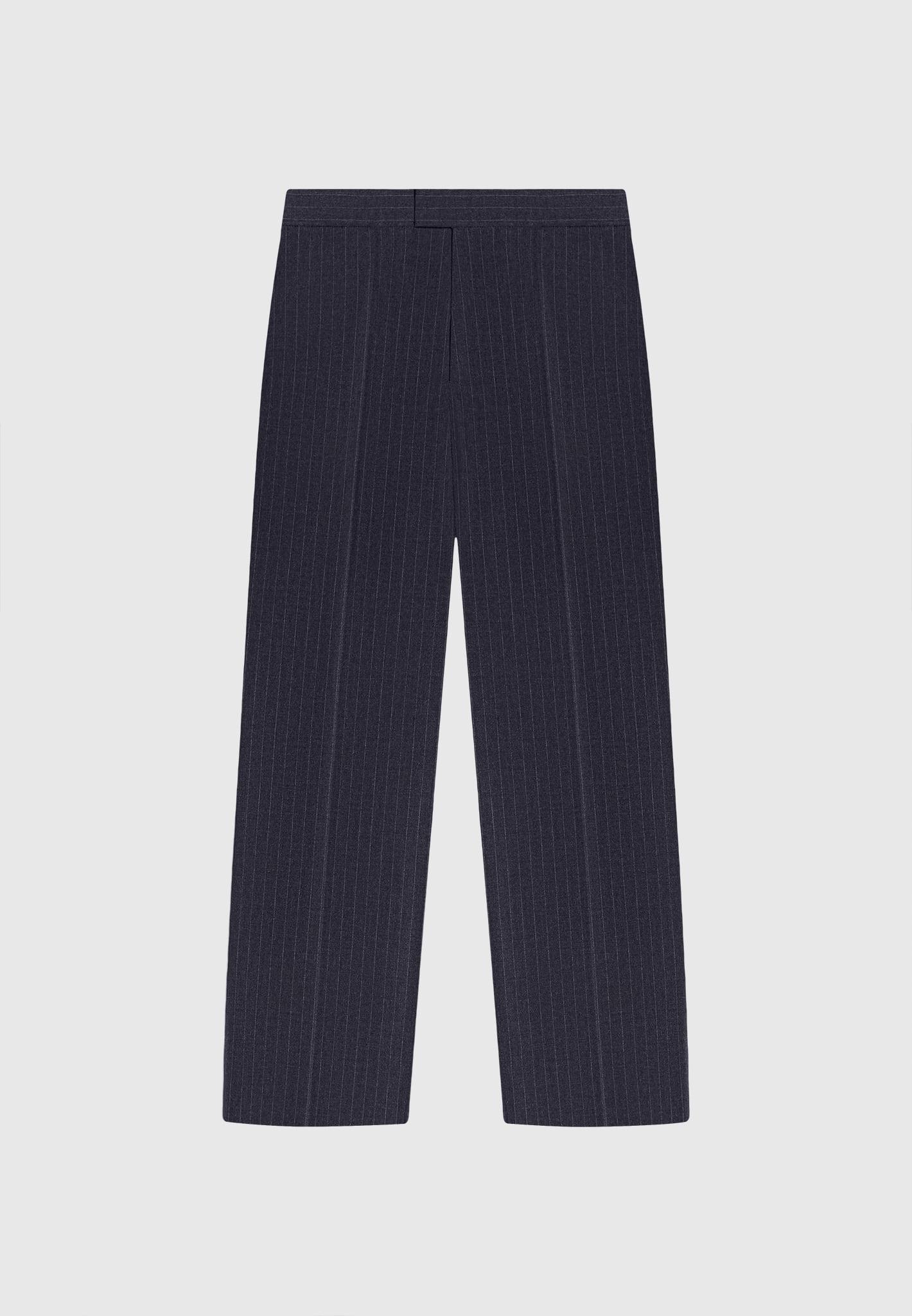 Regular Fit Waffle Seersucker Tailored Trousers - Black Male Product Image