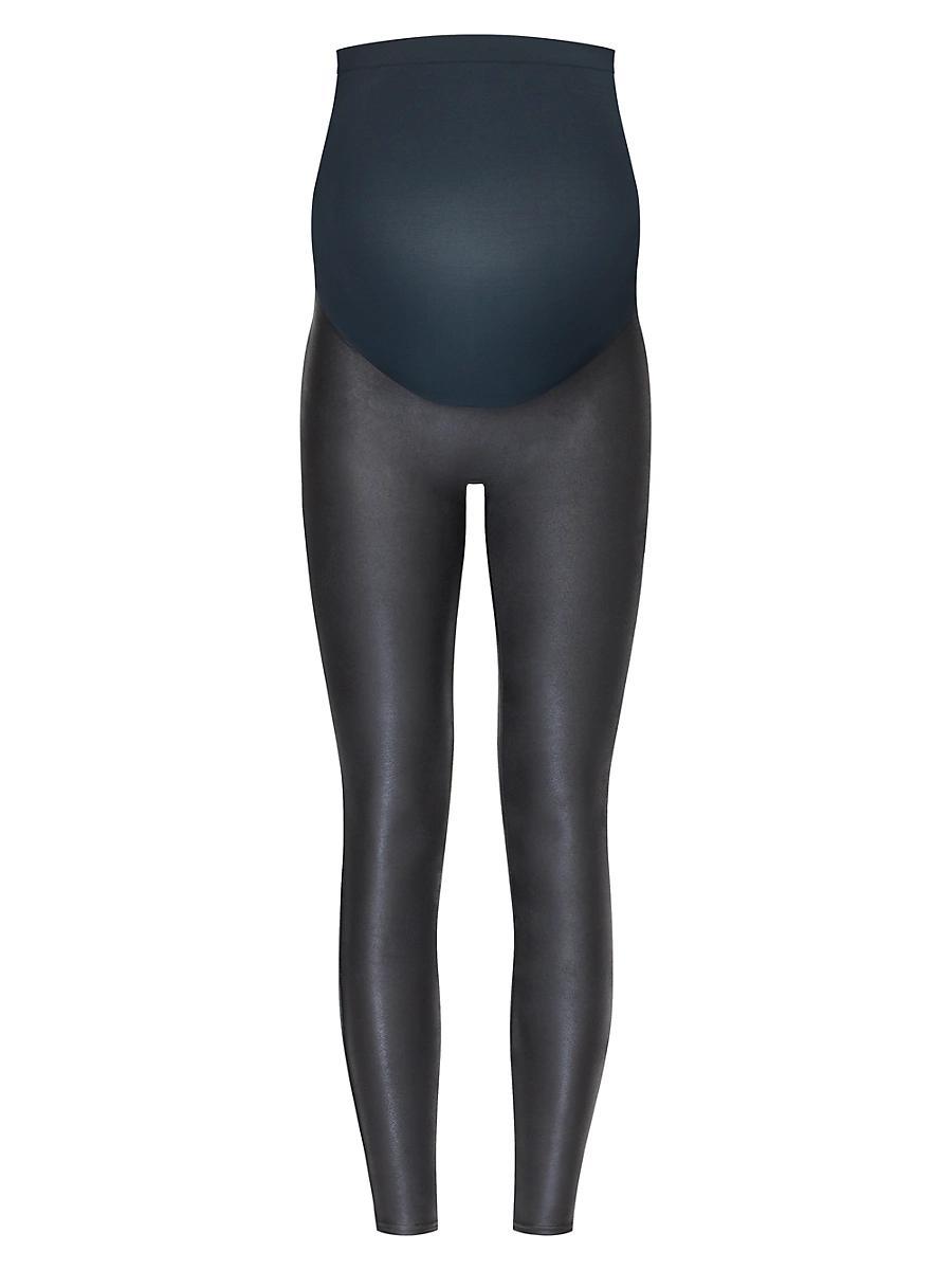 Spanx Mama faux leather high waist sculpting leggings Product Image