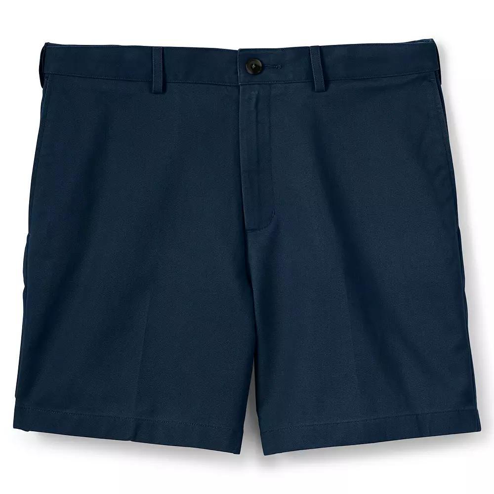 Men's Lands' End Comfort Waist 6-inch No-Iron Chino Shorts, Size: 36, Light Grey Product Image