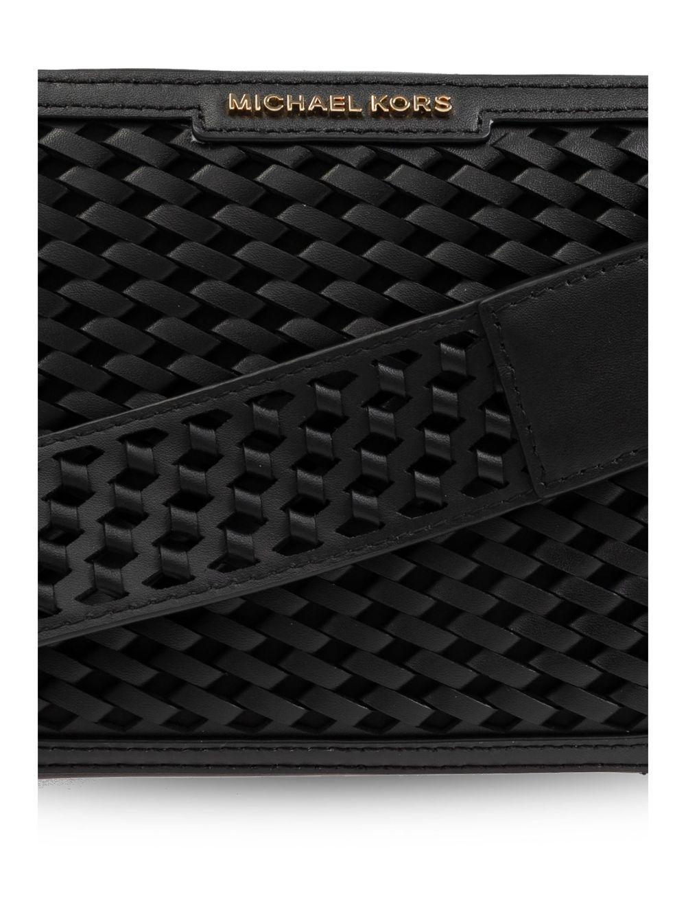 woven leather cross body bag Product Image