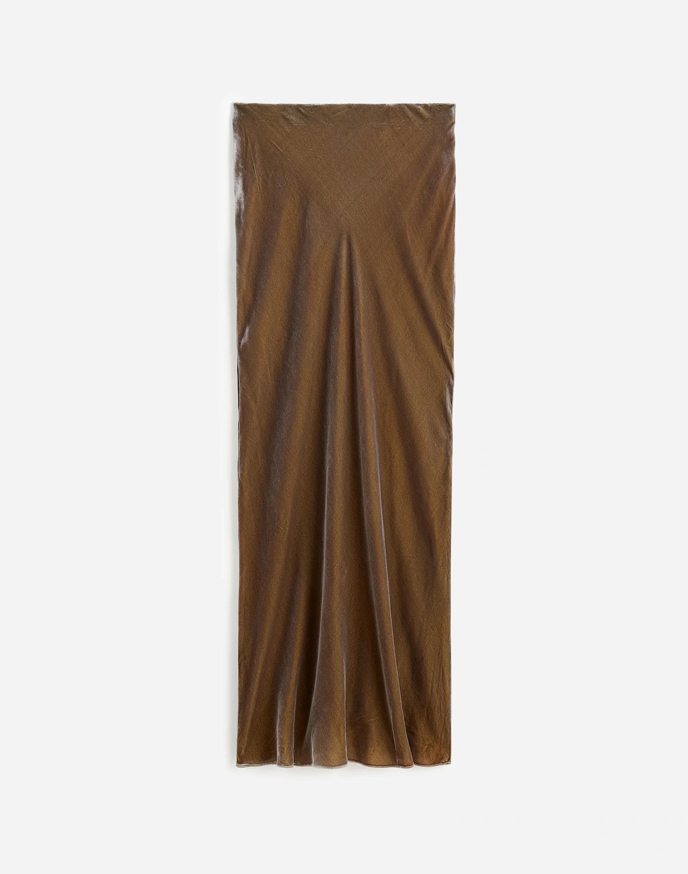 Velvet Maxi Slip Skirt Product Image