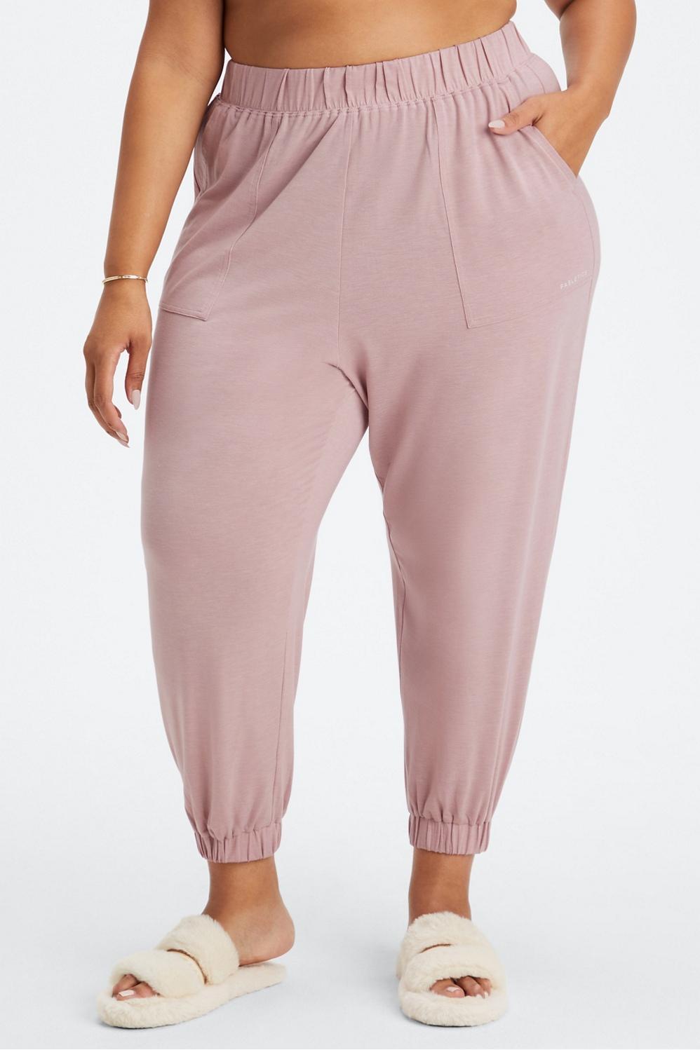 Fabletics RestoreKnit Tapered Lounge Pant Womens Trail Dust Size XXS Product Image