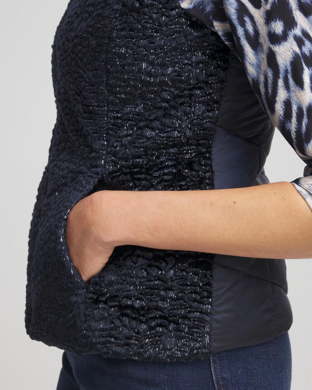 Quilted Faux Fur Vest Product Image