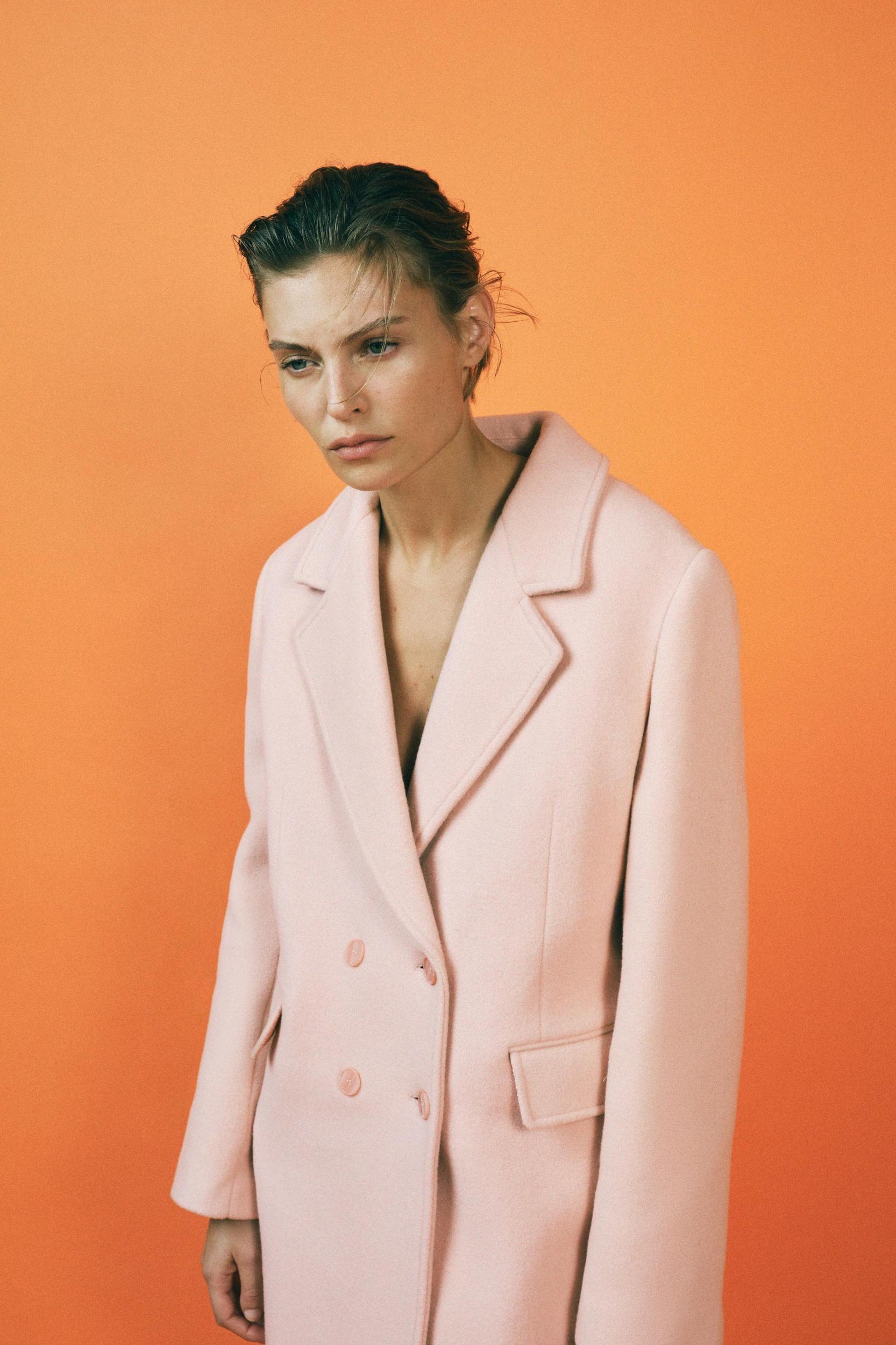 WOOL BLEND DOUBLE BREASTED COAT ZW COLLECTION Product Image