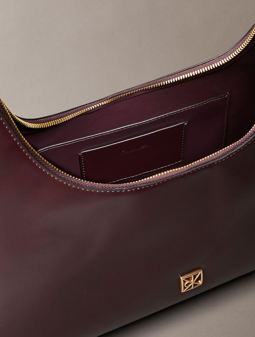 Monogram Logo Emblem Leather Shoulder Bag Product Image