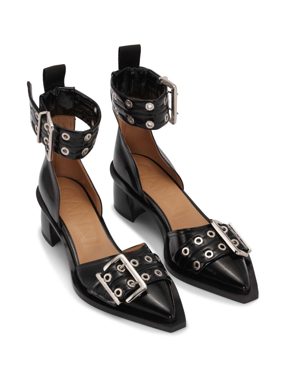 buckled faux-leather pumps Product Image
