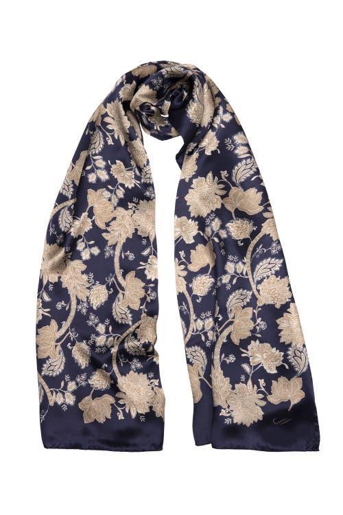 Elizabetta Esmeralda - Silk Scarf/Shawl for Women in Midnight Blue And Gold at Nordstrom Product Image