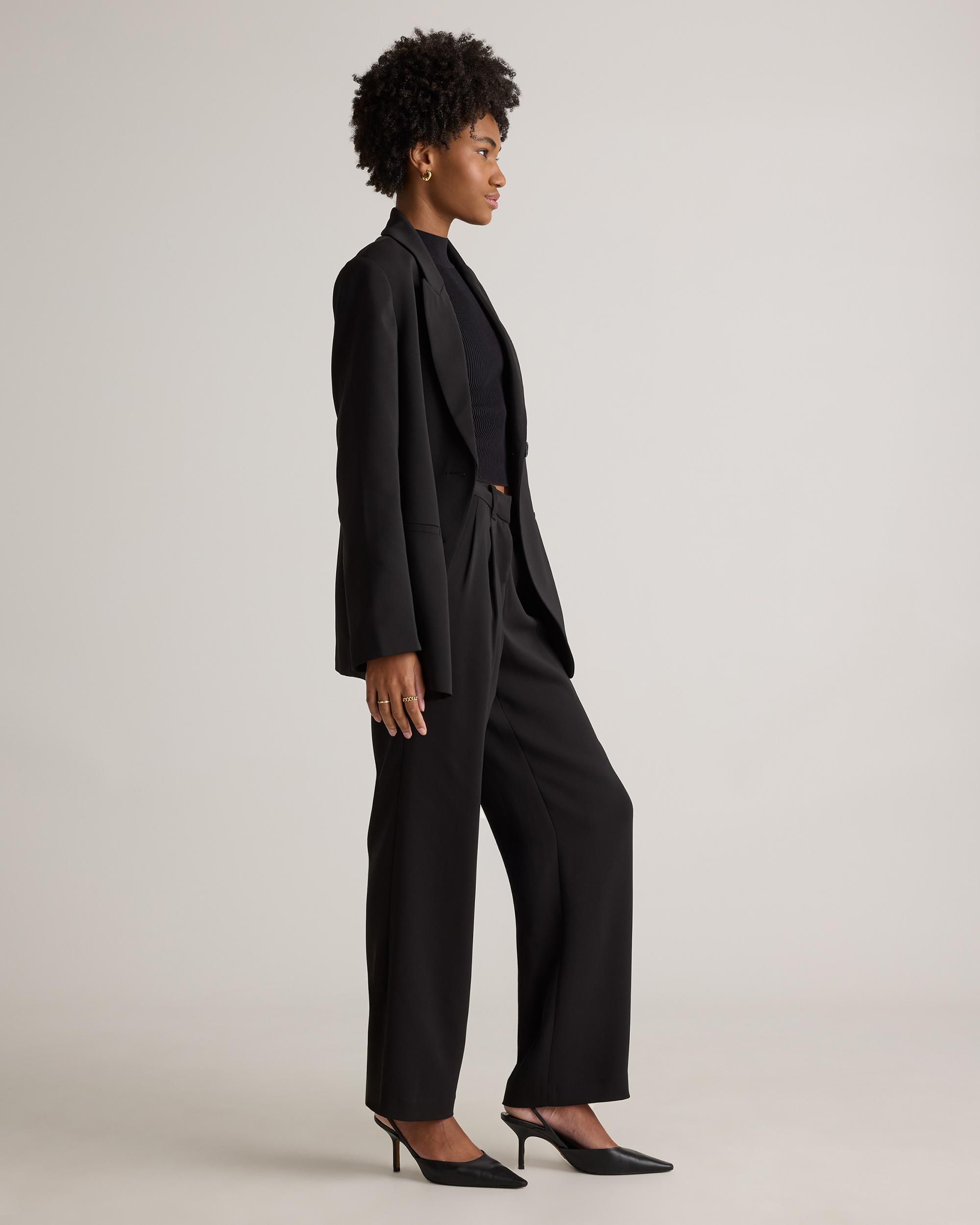 Quince | Women's Stretch Crepe Double-Breasted Blazer Polyester Product Image