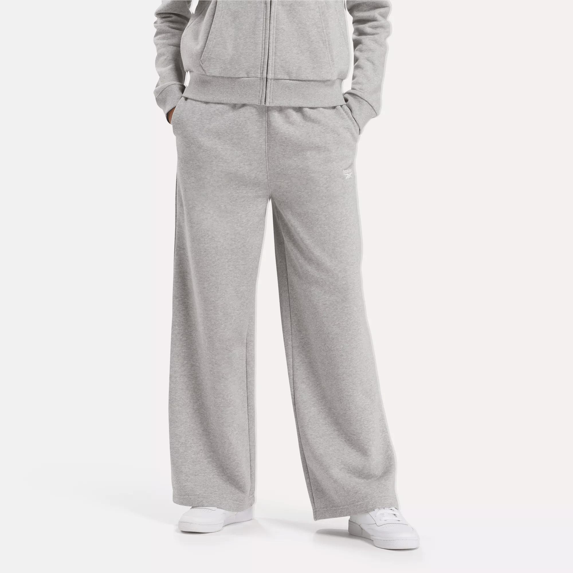 Women's Reebok Identity Small Logo Fleece Wide Leg Pants Female Product Image