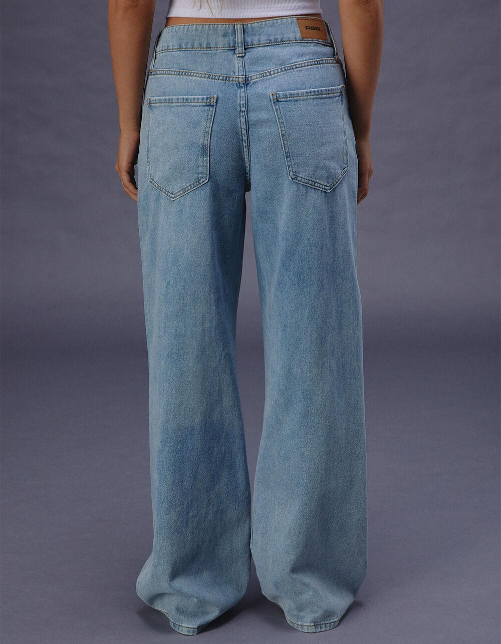 RSQ Womens High Rise Baggy Jeans - MEDIUM WASH Product Image