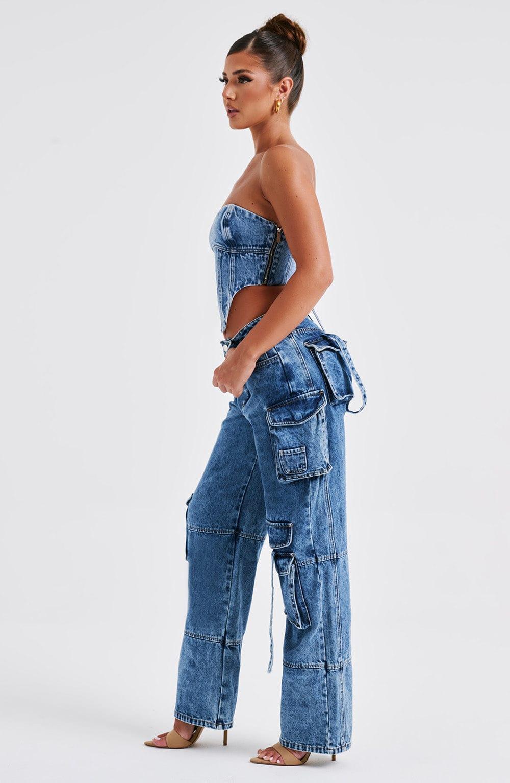 Brooklyn Cargo Pant - Dark Wash Product Image