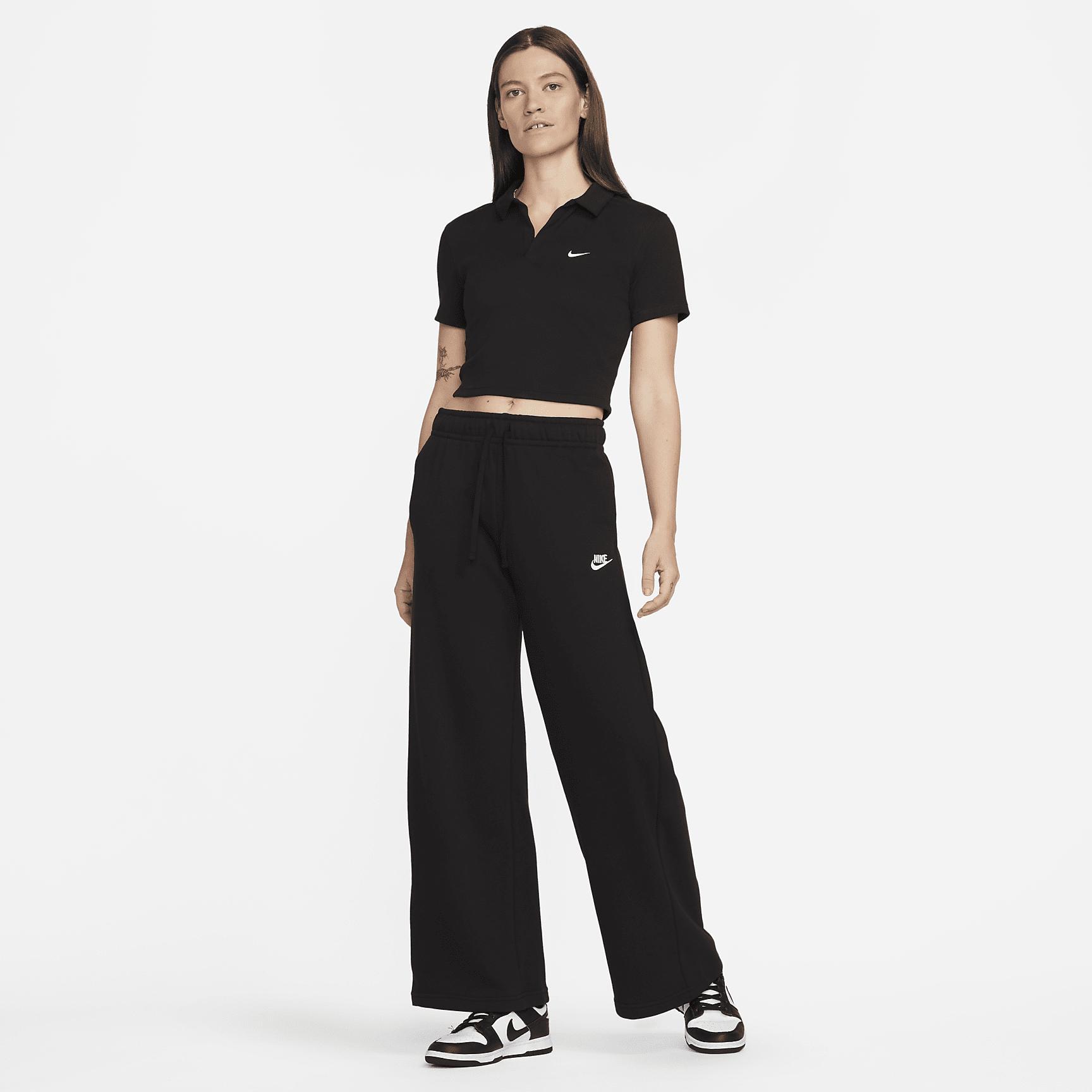 Womens Nike Sportswear Essential Short-Sleeve Polo Top | DV7884-010 Product Image