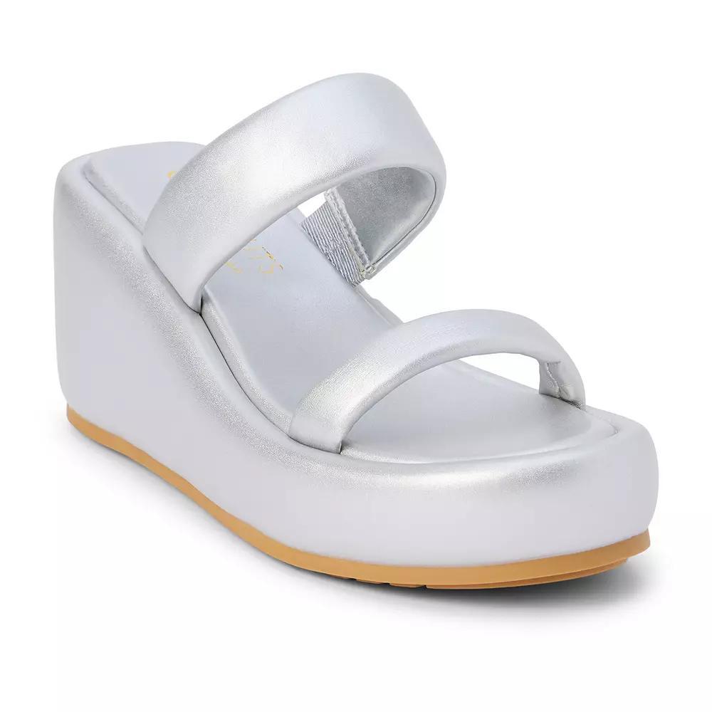 Coconuts by Matisse Unique Women's Wedge Sandals, Size: 10, Silver Product Image