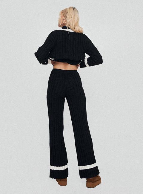 Montenegro Knit Pants Black / Cream Product Image