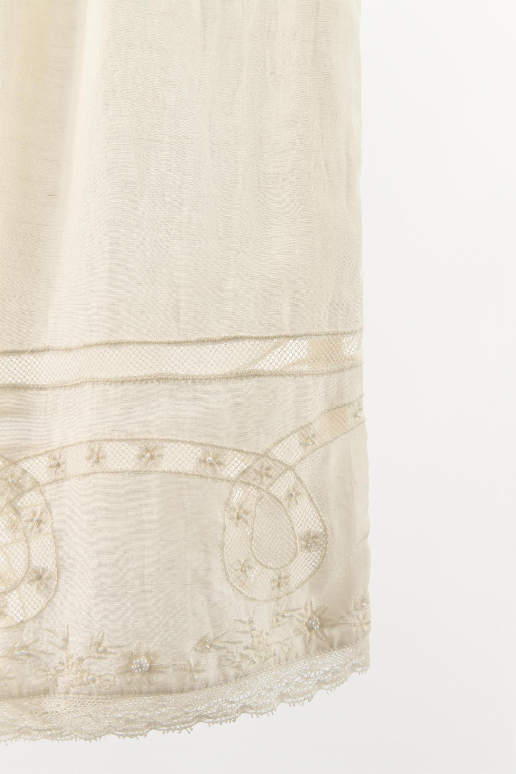 BEADED EMBROIDERED LACE PANTS Product Image
