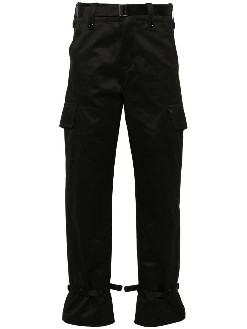 SACAI Cotton Chino Pants In Black Product Image