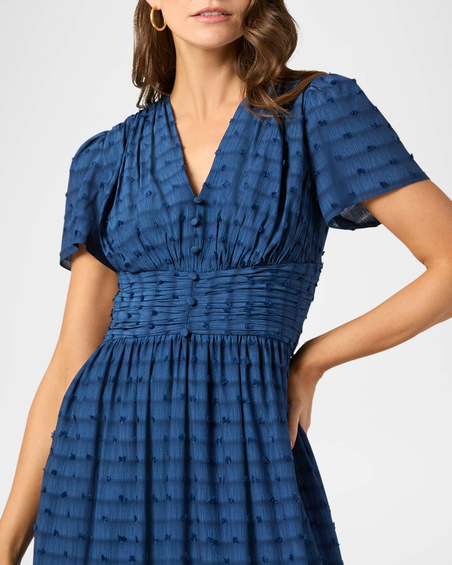Ferrera Striped Flounce Empire Midi Dress Product Image