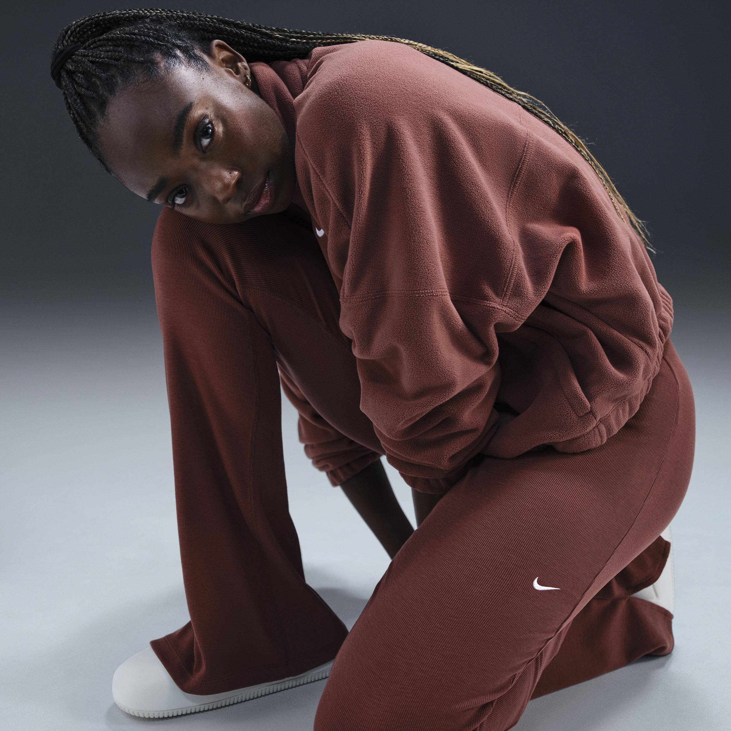 Womens Nike Sportswear Chill Knit Tight Mini-Rib Flared Leggings Product Image