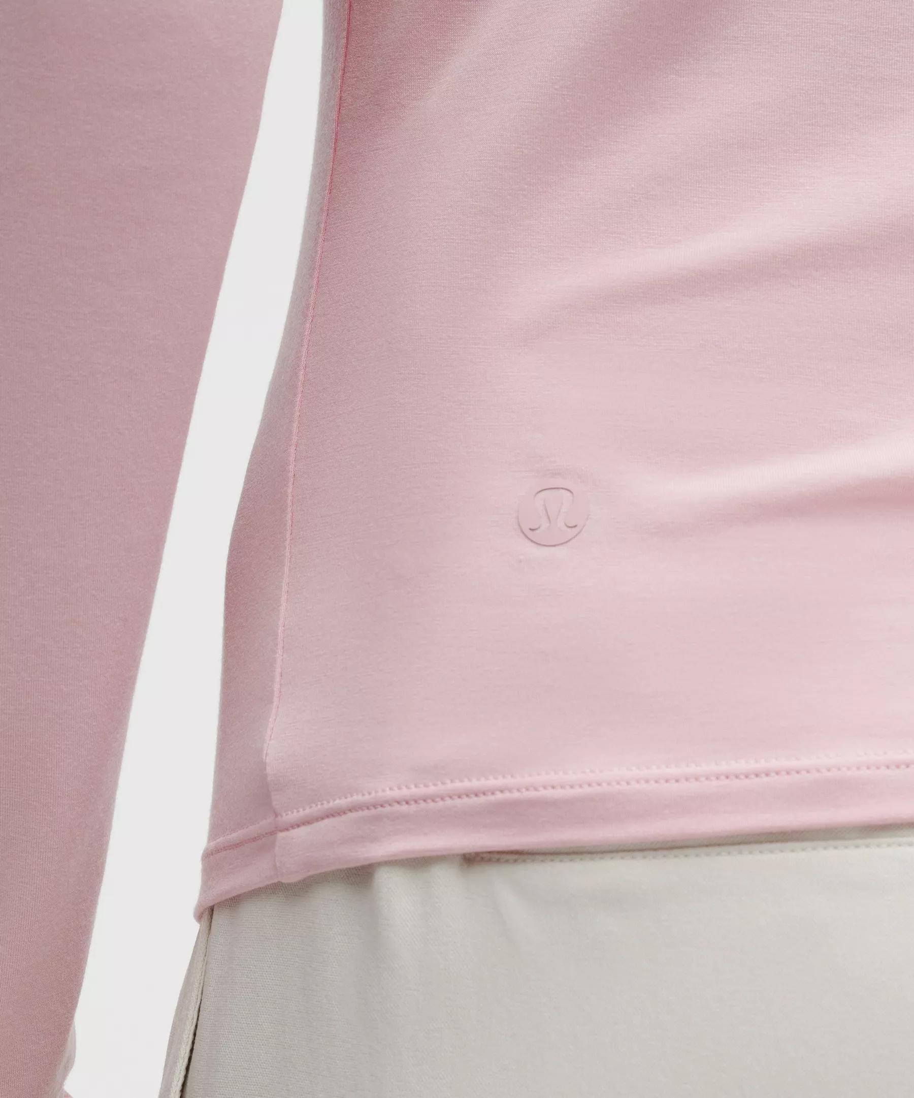 Modal-Silk Cowl-Neck Long-Sleeve Shirt Product Image